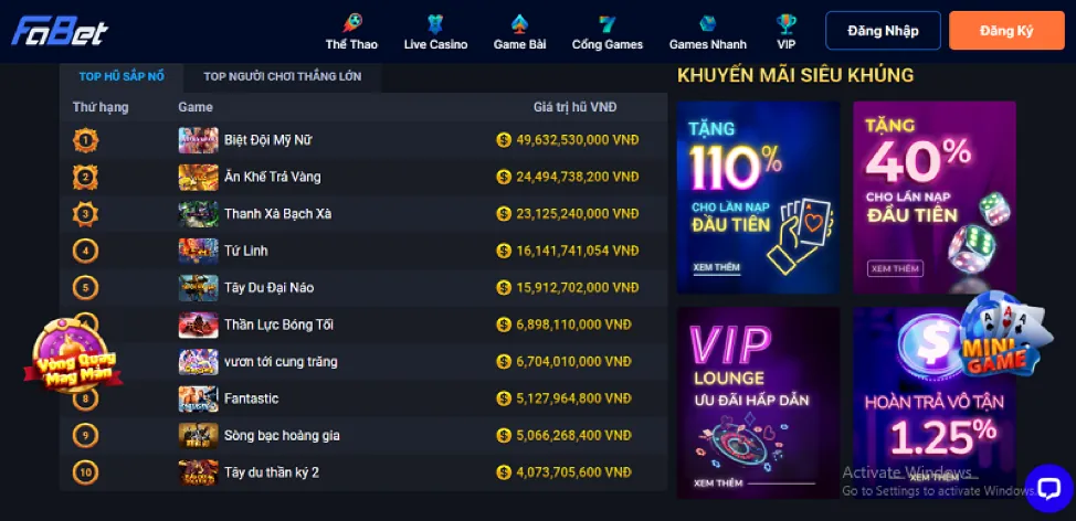 Chương trình VIP 7789bet login